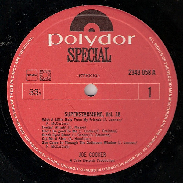 Joe Cocker : Superstarshine Vol. 18 (LP, Comp)