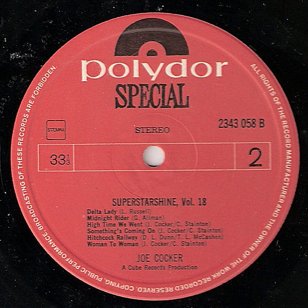 Joe Cocker : Superstarshine Vol. 18 (LP, Comp)