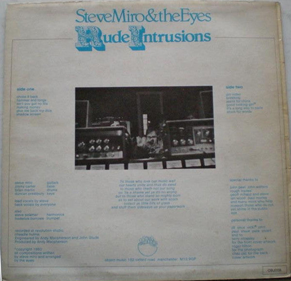 Steve Miro And The Eyes (2) : Rude Intrusions (LP, Album)
