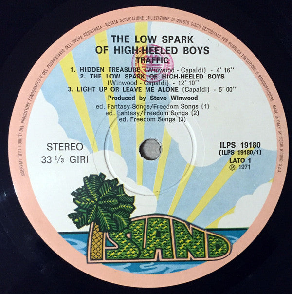 Traffic : The Low Spark Of High Heeled Boys (LP, Album)