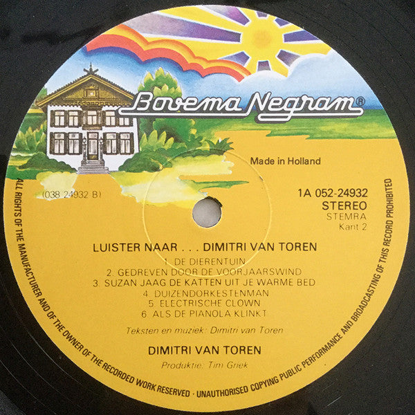 Dimitri Van Toren : Een Portret Van Dimitri Van Toren (LP, Comp, RE)