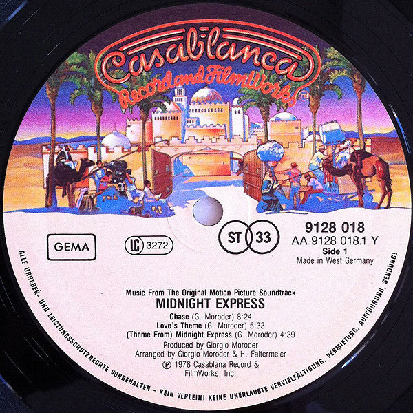 Giorgio Moroder : Midnight Express (Music From The Original Motion Picture Soundtrack) (LP,Album)