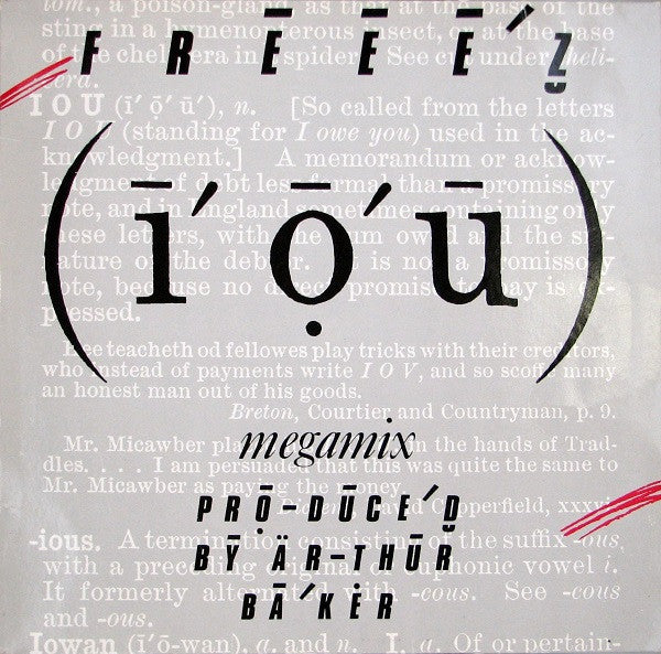 Freeez - I.O.U. (Megamix) (12") - De Platen Aap – Vinylwinkel in Brielle & online webshop voor muziekliefhebbers