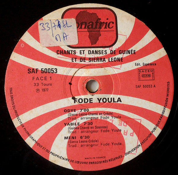 Fodé Youla : Soleil De Guinée  (LP, Album)