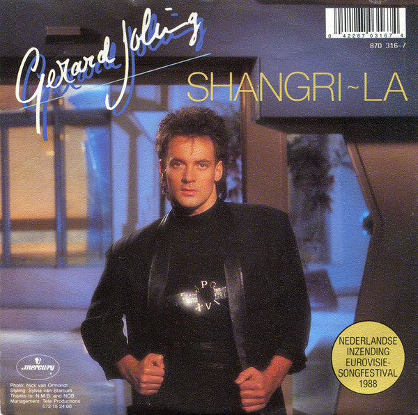 Gerard Joling : Shangri~La (Dutch Eurovision Song Contest 1988) (7", Single)