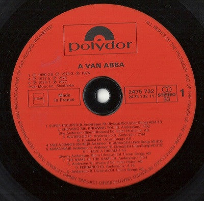 ABBA : A Van Abba - Hun Grootste Hits (Hun Grootste Hits Van »Waterloo« Tot »Super Trouper«)  (LP, Comp)