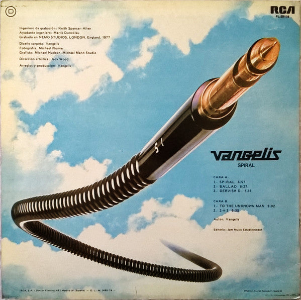 Vangelis : Spiral (LP, Album, RE)